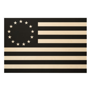 Manga, Betsy Ross Flag or Circle American Flag Wood Wall Art