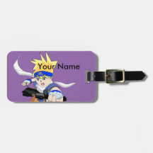 Manga Boy Luggage Tag, Customizable