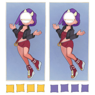 Manga Character Girl Cornhole Set