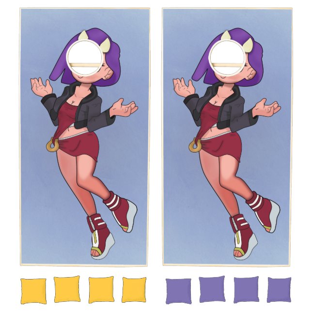 Manga Character Girl Cornhole Set (Set)