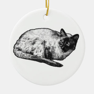 Manga curl of joy ceramic ornament