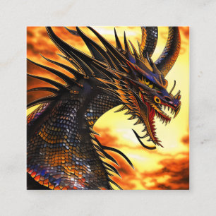 Manga Dragon Graphic Calling Card