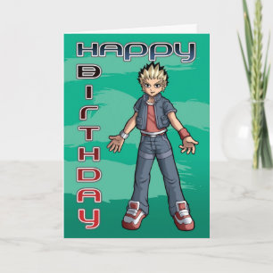 Manga Dude Birthday Card