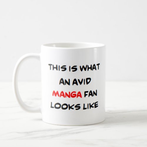 manga fan avid coffee mug