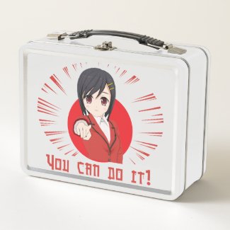 Manga Girl Metal Lunch Box