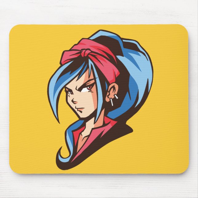 Manga Girl Mouse Pad (Front)