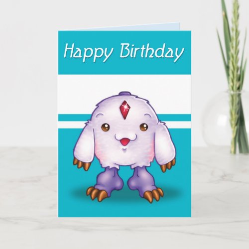 Manga Monster Happy Birthday Card