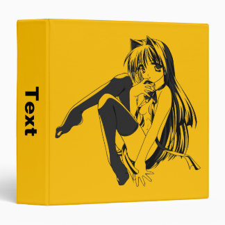 Manga, Neko Catgirl Furry Anime Loli Slave 3 Ring  Binder