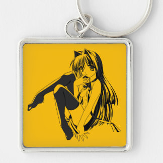 Manga, Neko Catgirl Furry Anime Loli Slave Keychai Keychain