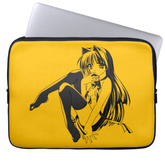 Manga, Neko Catgirl Furry Anime Loli Slave Laptop Sleeve
