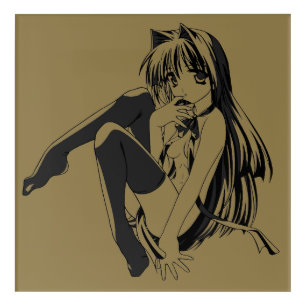 Manga, Neko Catgirl Furry Kawaii Loli Acrylic Print