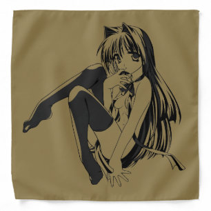 Manga, Neko Catgirl Furry Kawaii Loli Bandana