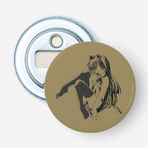 Manga, Neko Catgirl Furry Kawaii Loli  Bottle Opener