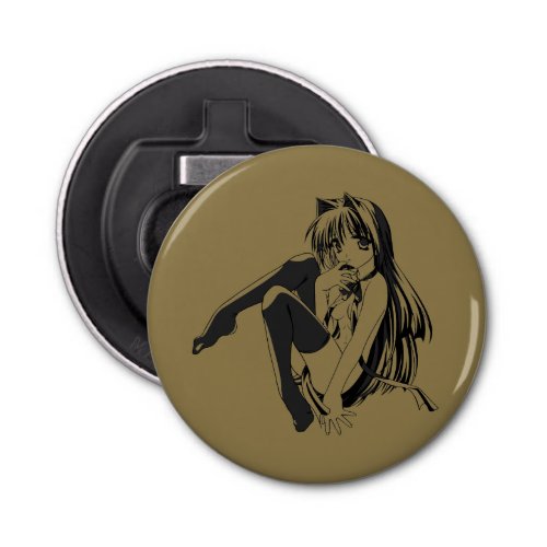 Manga Neko Catgirl Furry Kawaii Loli  Bottle Opener