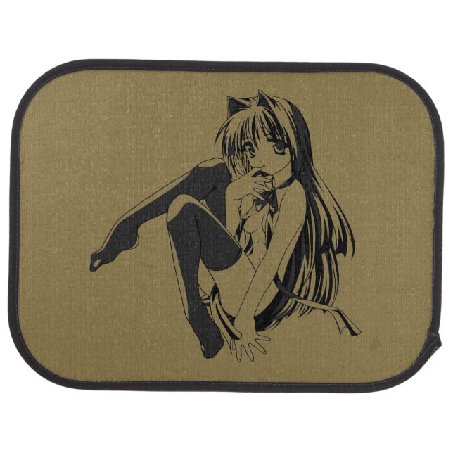 Manga, Neko Catgirl Furry Kawaii Loli  Car Floor Mat (Rear)