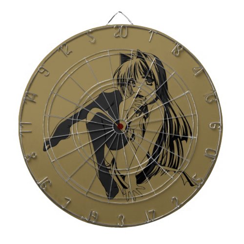 Manga Neko Catgirl Furry Kawaii Loli  Dart Board