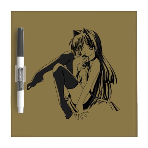 Manga Neko Catgirl Furry Kawaii Loli  Dry Erase Board