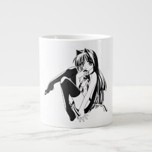 Manga, Neko Catgirl Furry Kawaii Loli Giant Coffee Mug