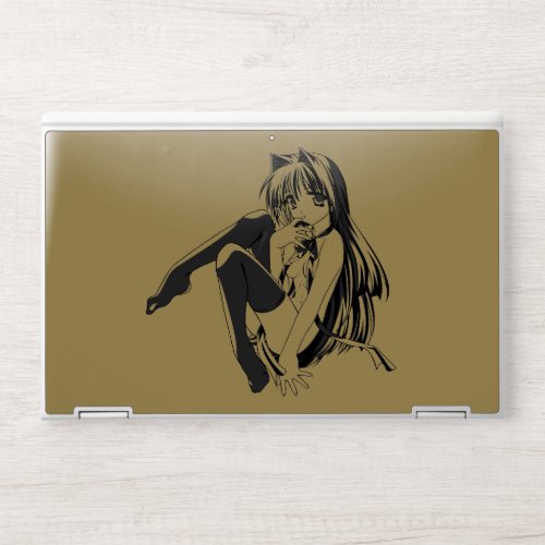 Manga Neko Catgirl Furry Kawaii Loli  HP Laptop Skin