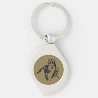 Manga, Neko Catgirl Furry Kawaii Loli Keychain