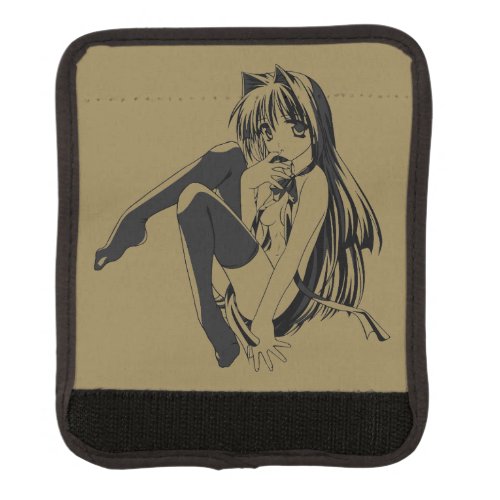 Manga Neko Catgirl Furry Kawaii Loli  Luggage Handle Wrap
