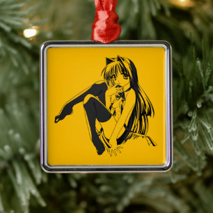 Manga, Neko Catgirl Furry Kawaii Loli Metal Ornament