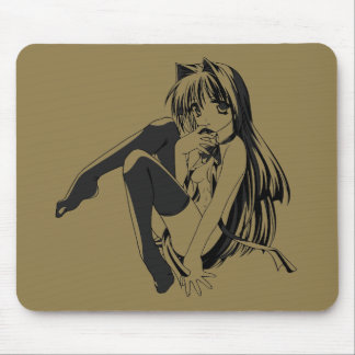 Manga, Neko Catgirl Furry Kawaii Loli Mouse Pad