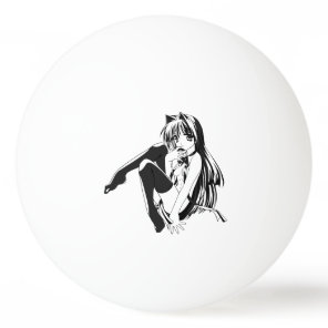 Manga, Neko Catgirl Furry Kawaii Loli  Ping Pong Ball