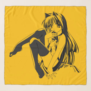 Manga, Neko Catgirl Furry Kawaii Loli Scarf
