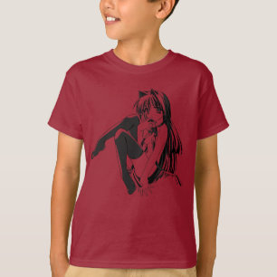 Manga, Neko Catgirl Furry Kawaii Loli T-Shirt