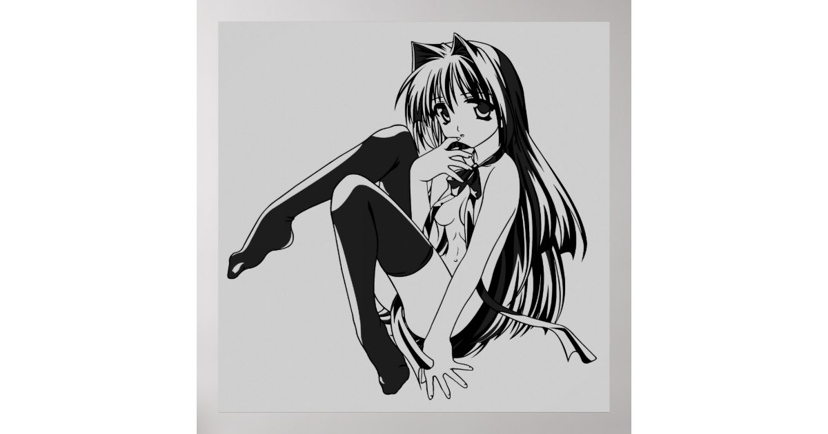 Genetically-Engineered-Catgirls-for-Domestic-Ownership!-(Black)-Mask |  Poster