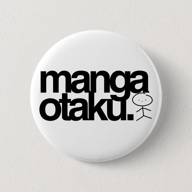 manga otaku. pinback button (Front)