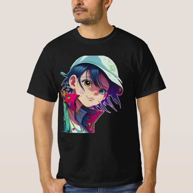 manga pop art lovers pop lovers cartoon  T-Shirt (Front)