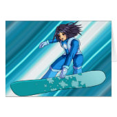 Manga Snowboarder Girl (Front Horizontal)