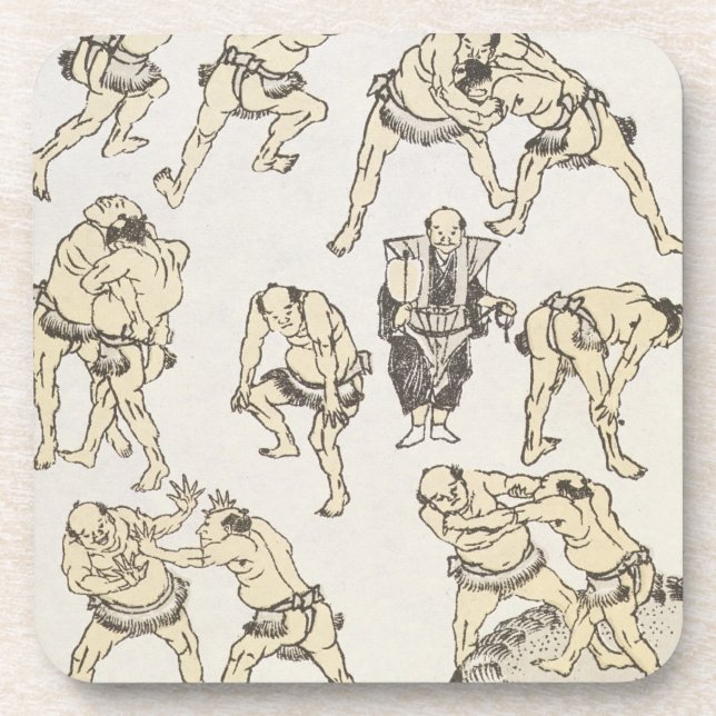 Manga: studies of gestures and postures of wrestle coaster (Front)