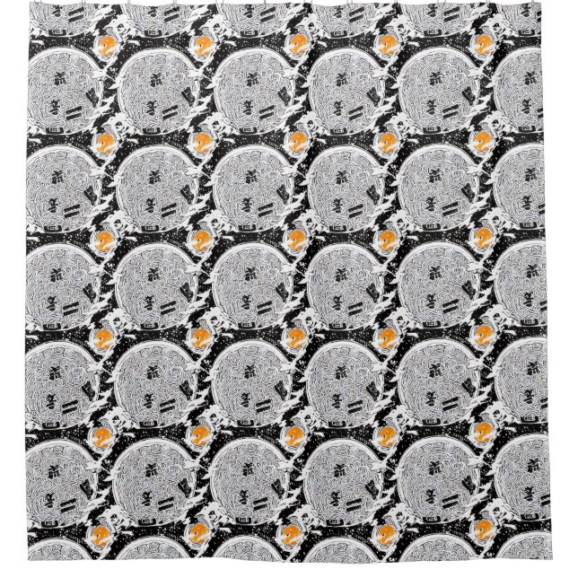 Manga-style Ramen Shower Curtain (Front)
