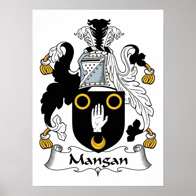 Mangan Family Crest Poster (Front)