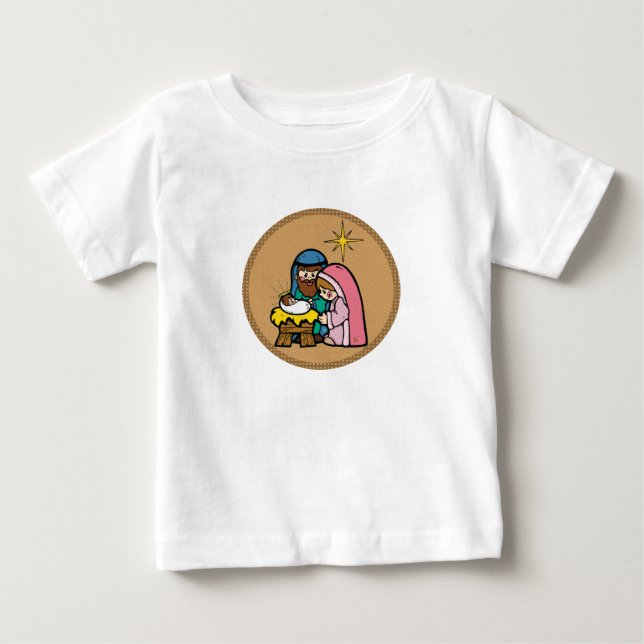 manger scene baby T-Shirt (Front)