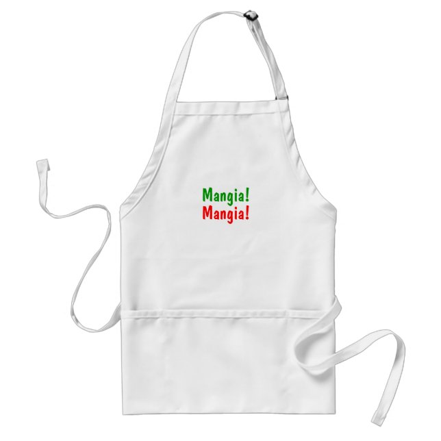 Mangia! Eat- Italian Adult Apron (Front)