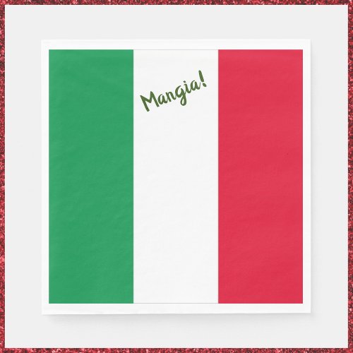 Mangia Italian Flag Napkins