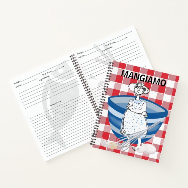 Mangiamo Italian Nonna Recipes Notebook (Inside)