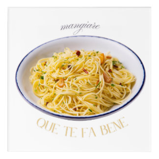 Mangiare Pasta Acrylic Wall Art