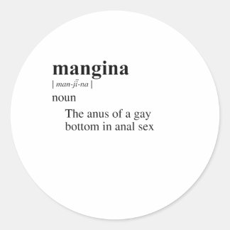 MANGINA CLASSIC ROUND STICKER