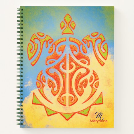 Mango and Lime Turtle Tattoo Notebook