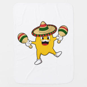 Mango as Musician with Maraca Baby Blanket