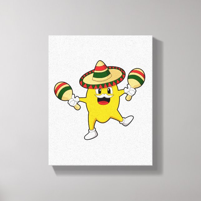 Mango as Musician with Maraca Canvas Print (Front)