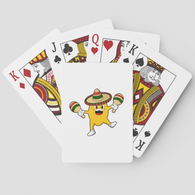 Mango as Musician with Maraca Poker Cards (Back)