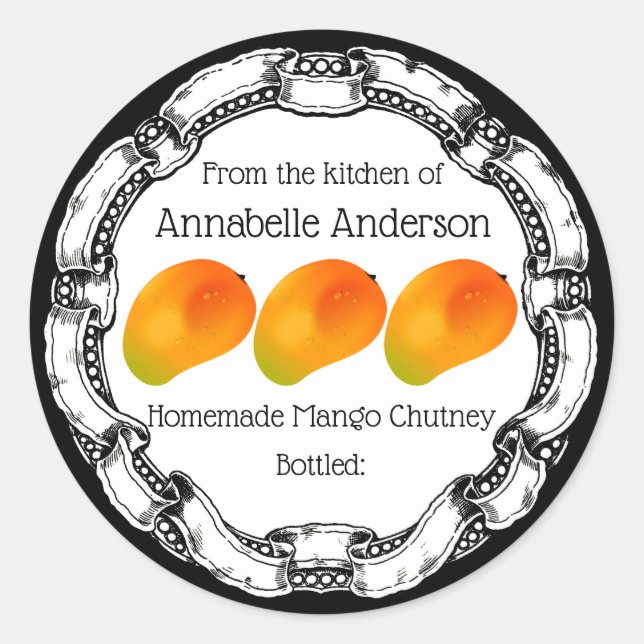Mango Chutney Label Personalize (Front)