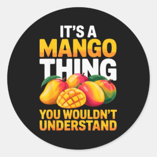Mango Costume For Men Women Kids Fruit Mango Lover Classic Round Sticker
