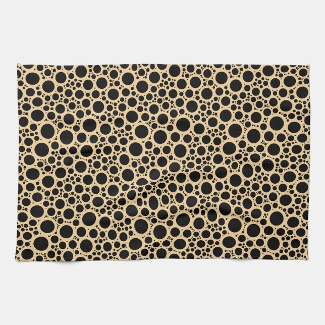 Mango cream bubbles kitchen towel (Horizontal)